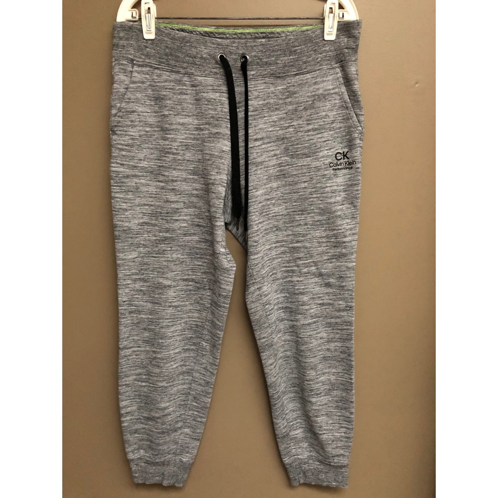 Calvin Klein Performance Grey Space Dye Jogger Sweatpants Womens L
